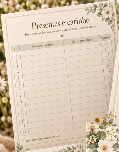 Presentes e carinho